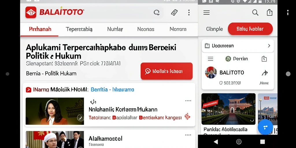 Antarmuka BALAITOTO yang informatif dan mudah digunakan.