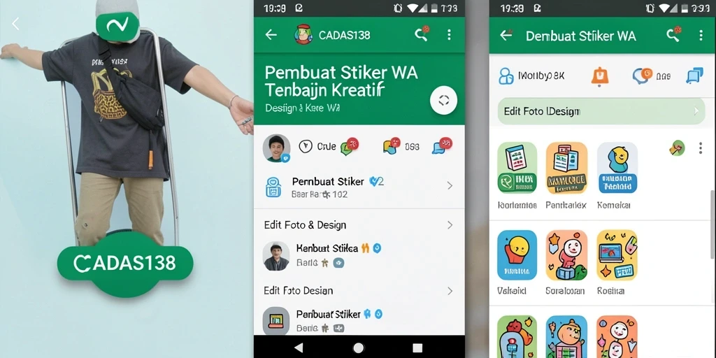 Tampilan antarmuka CADAS138 saat membuat stiker WA.