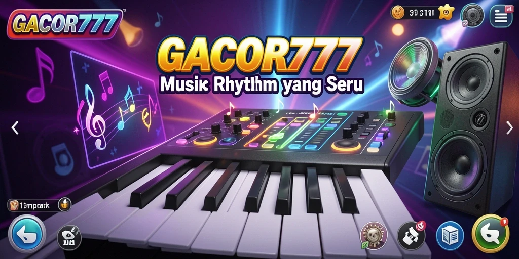 Tampilan antarmuka GACOR777 yang menarik saat bermain Musik Rhythm.