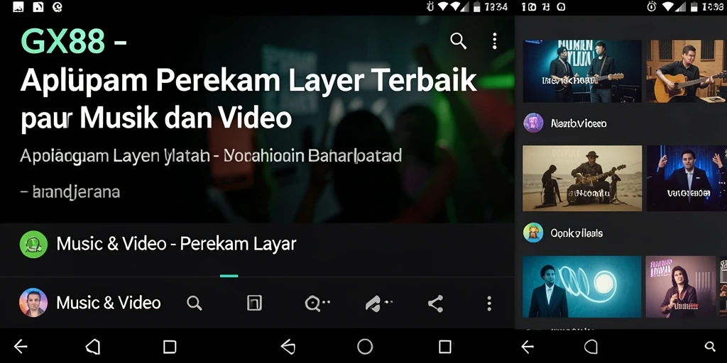 Tampilan antarmuka GX88 yang sederhana dan fungsional untuk perekaman layar.
