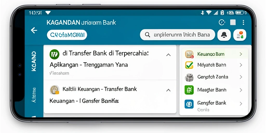 Antarmuka KAGANDAN yang sederhana dan fungsional untuk transfer bank.