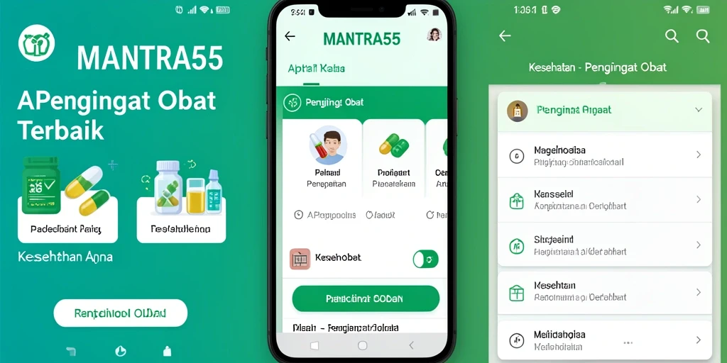 Tampilan antarmuka aplikasi MANTRA55 yang mudah digunakan.