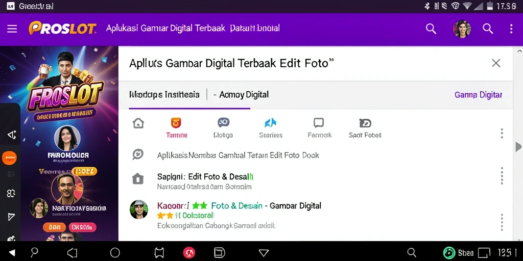 Tampilan antarmuka aplikasi PROSLOT yang intuitif dan menarik.