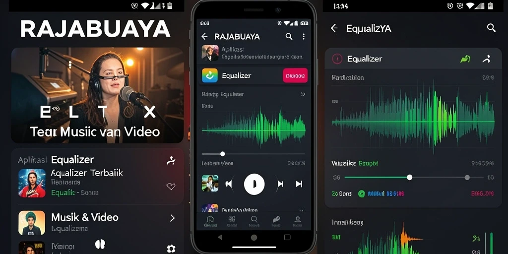 Antarmuka RAJABUAYA yang ramah pengguna dengan fitur Equalizer yang lengkap.