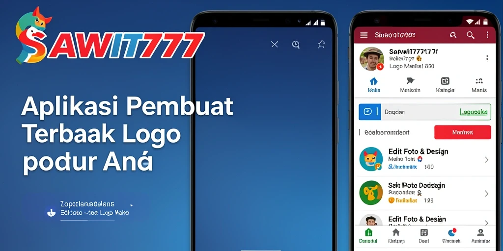 Antarmuka SAWIT777 yang mudah digunakan untuk membuat logo.