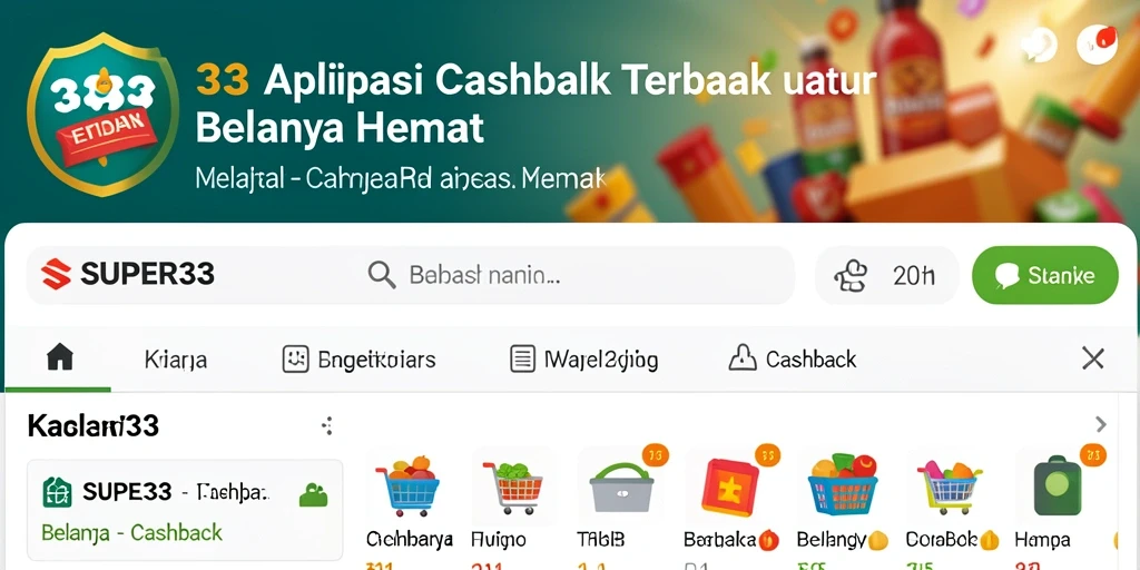 Tampilan antarmuka aplikasi SUPER33 yang intuitif dan mudah digunakan.
